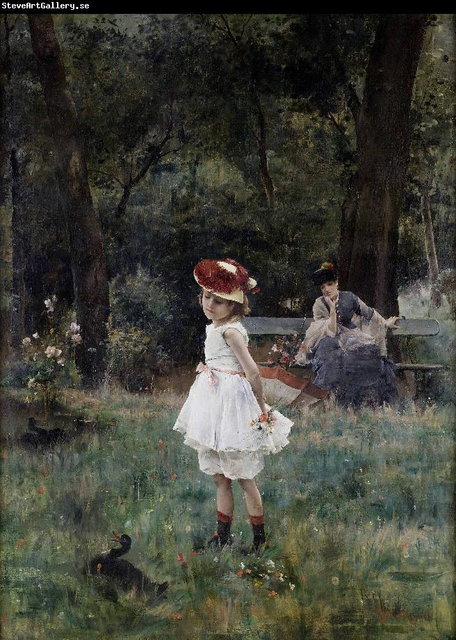 Alfred Stevens La Fillette aux canards